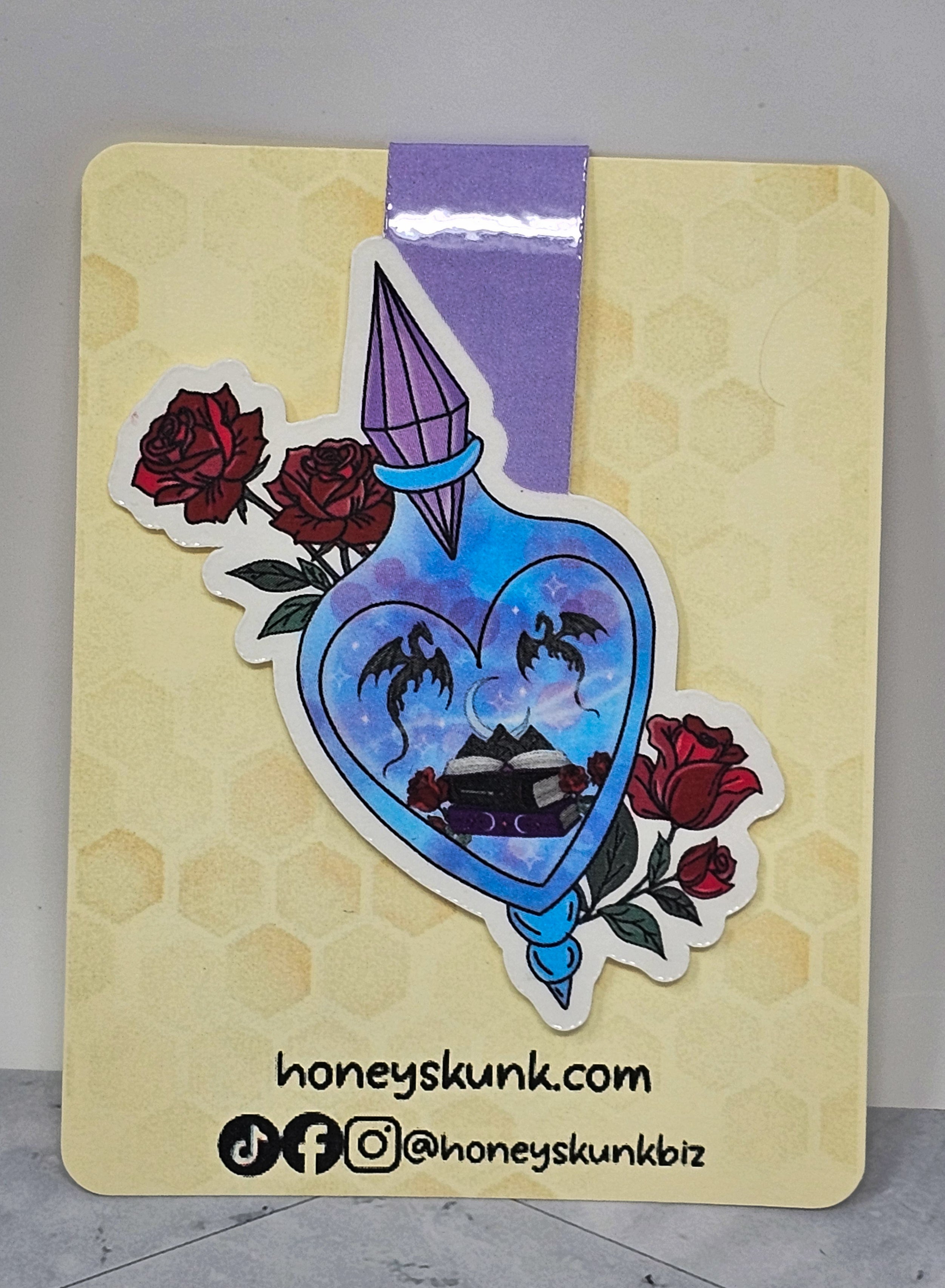 "Midnight Potion" Dragon & Mountain Magnetic Bookmark | ACOTAR & Romantasy Inspired