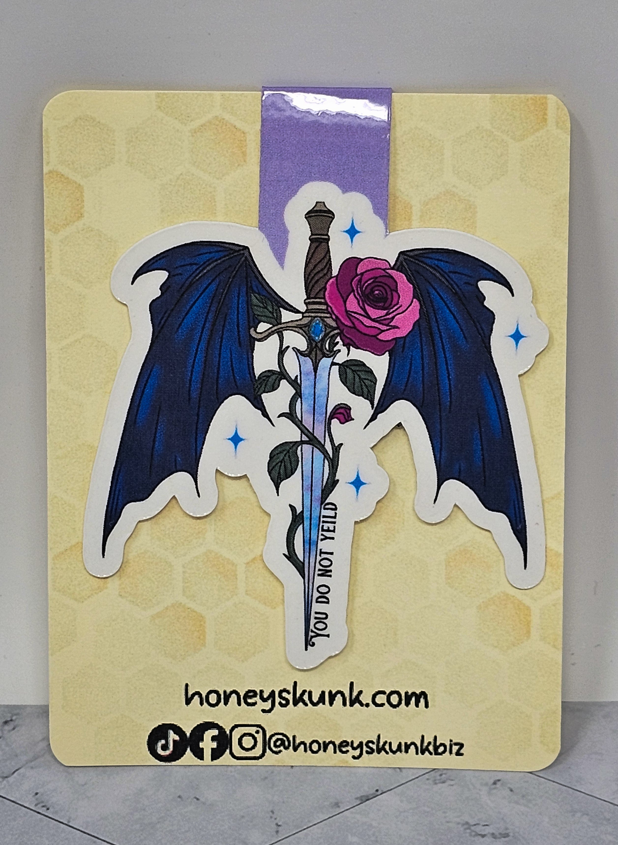 "You Do Not Yield" Night Court & Sword Magnetic Bookmark | ACOTAR & Throne of Glass Inspired
