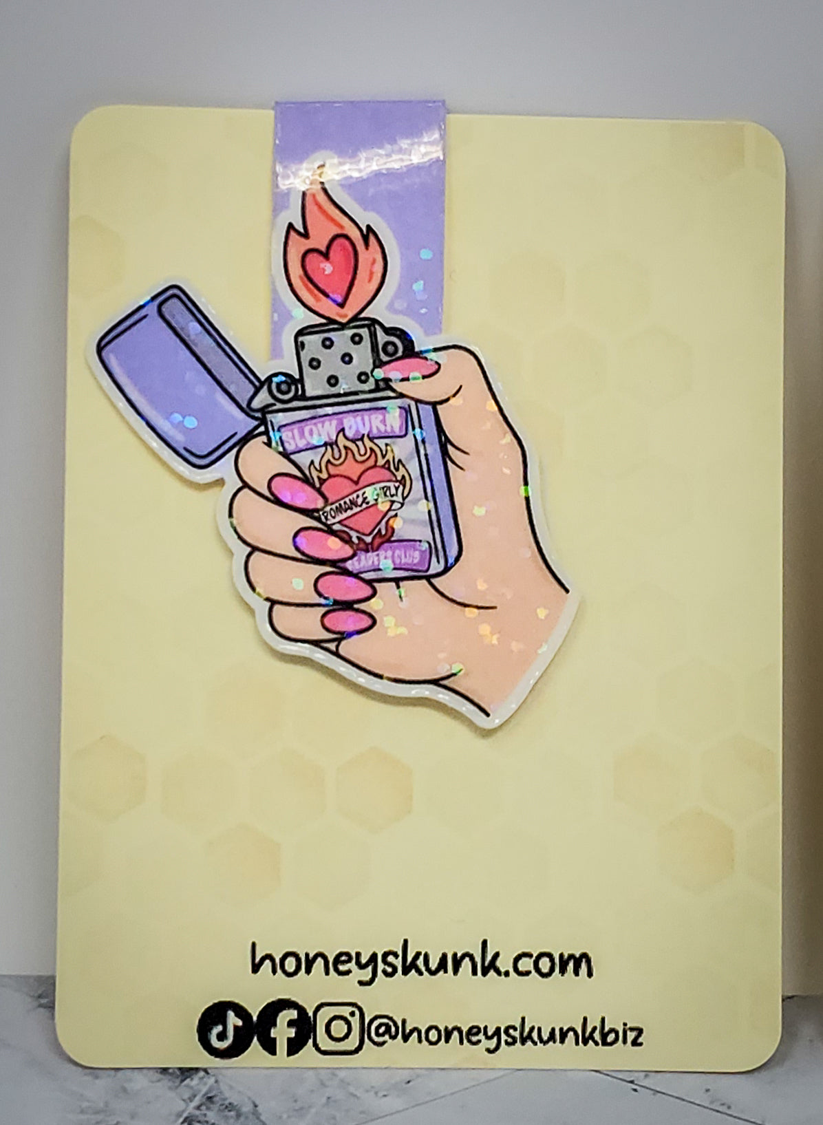 "Slow Burn Romance Girly" Lighter Magnetic Bookmark | Bookish Romance Inspired