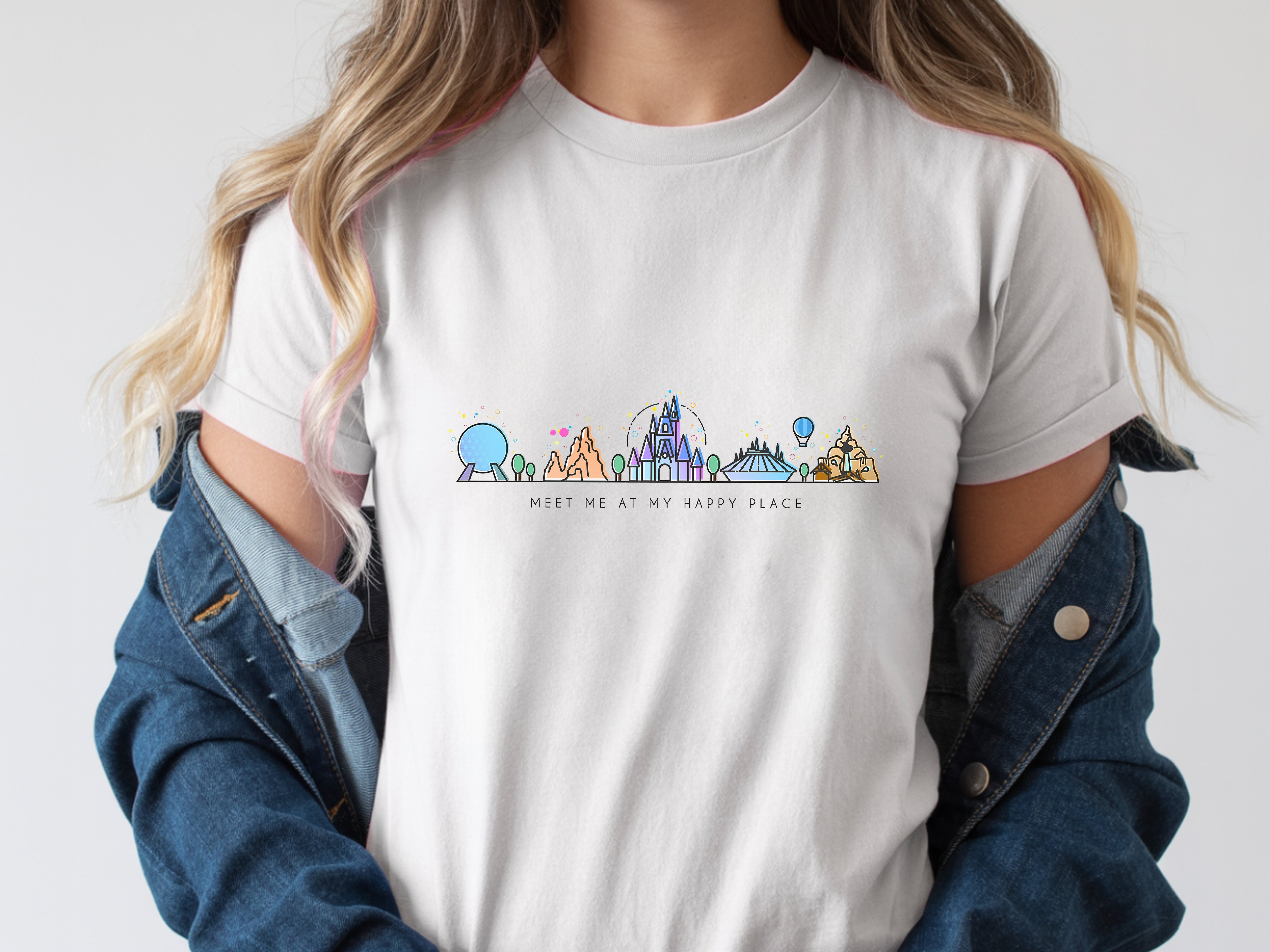 Meet Me At My Happy Place Disney Parks Inspired t-Shirt