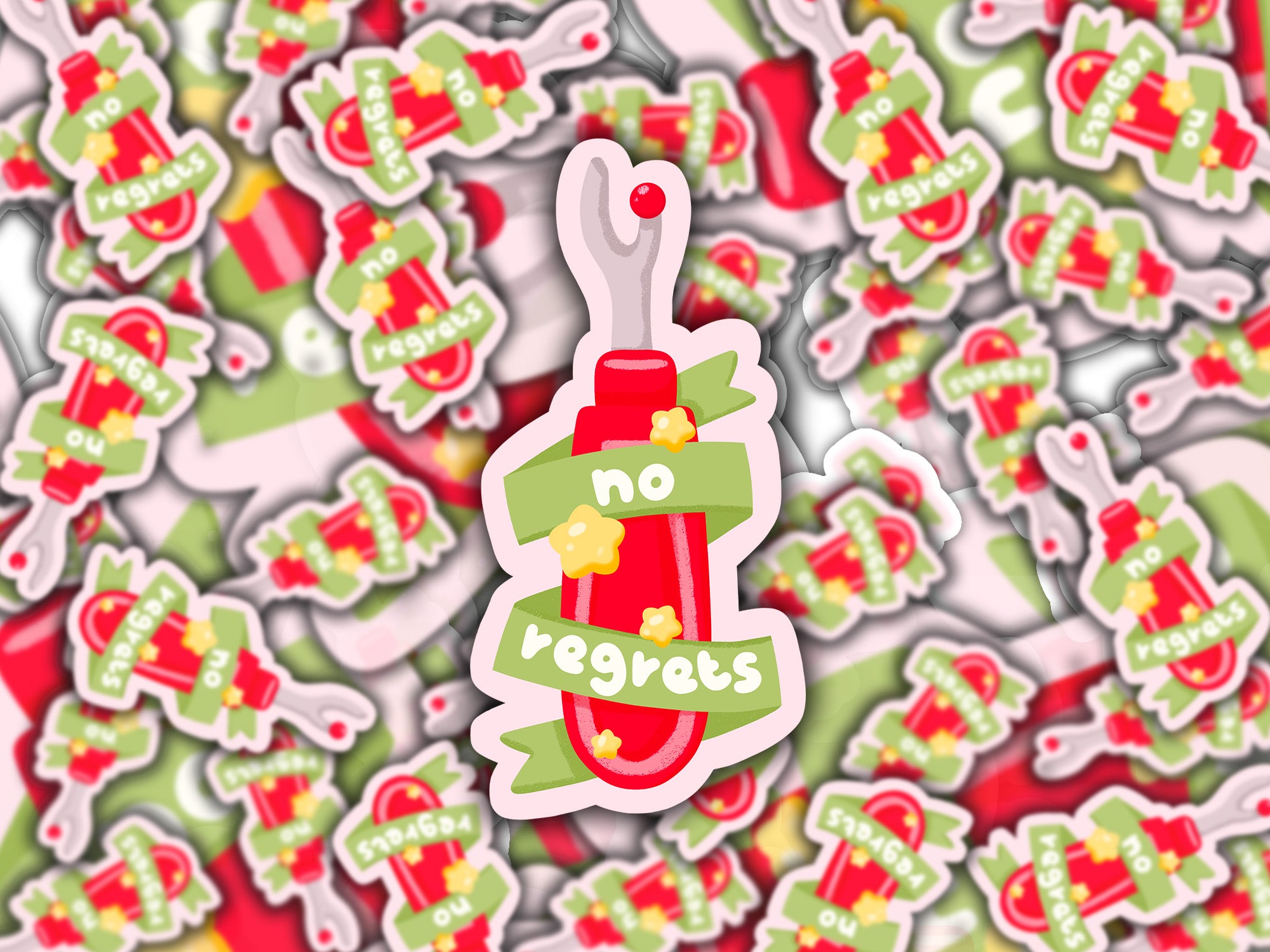 No Regrets Seam Ripper Kawaii Adorable Sewing Craft Lover sticker