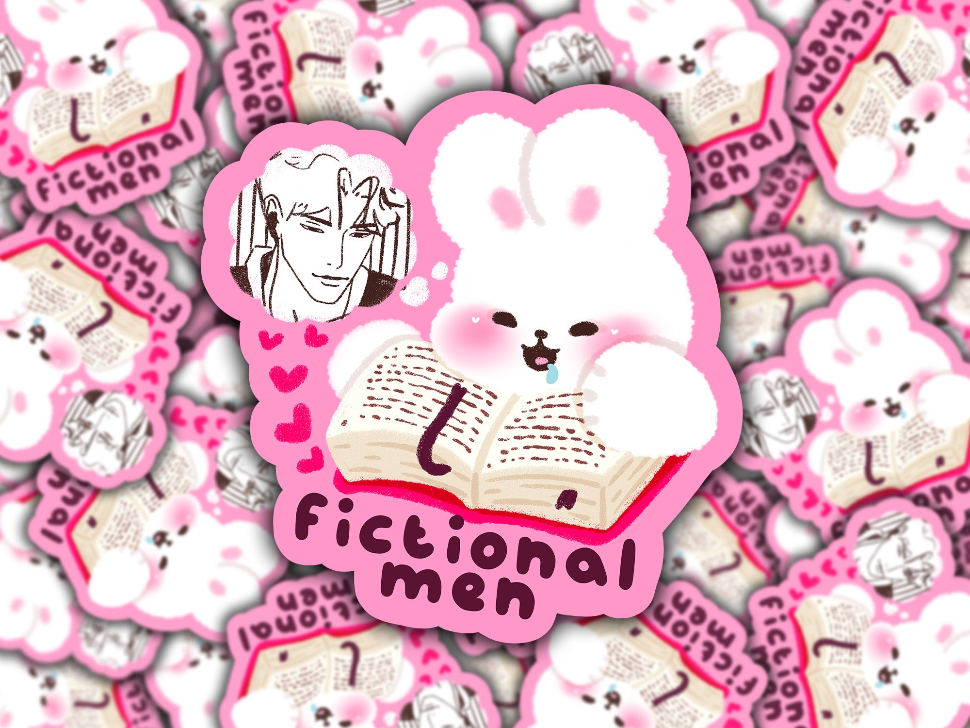 Love Fictional Men Kawaii Adorable Reader Bookish sticker