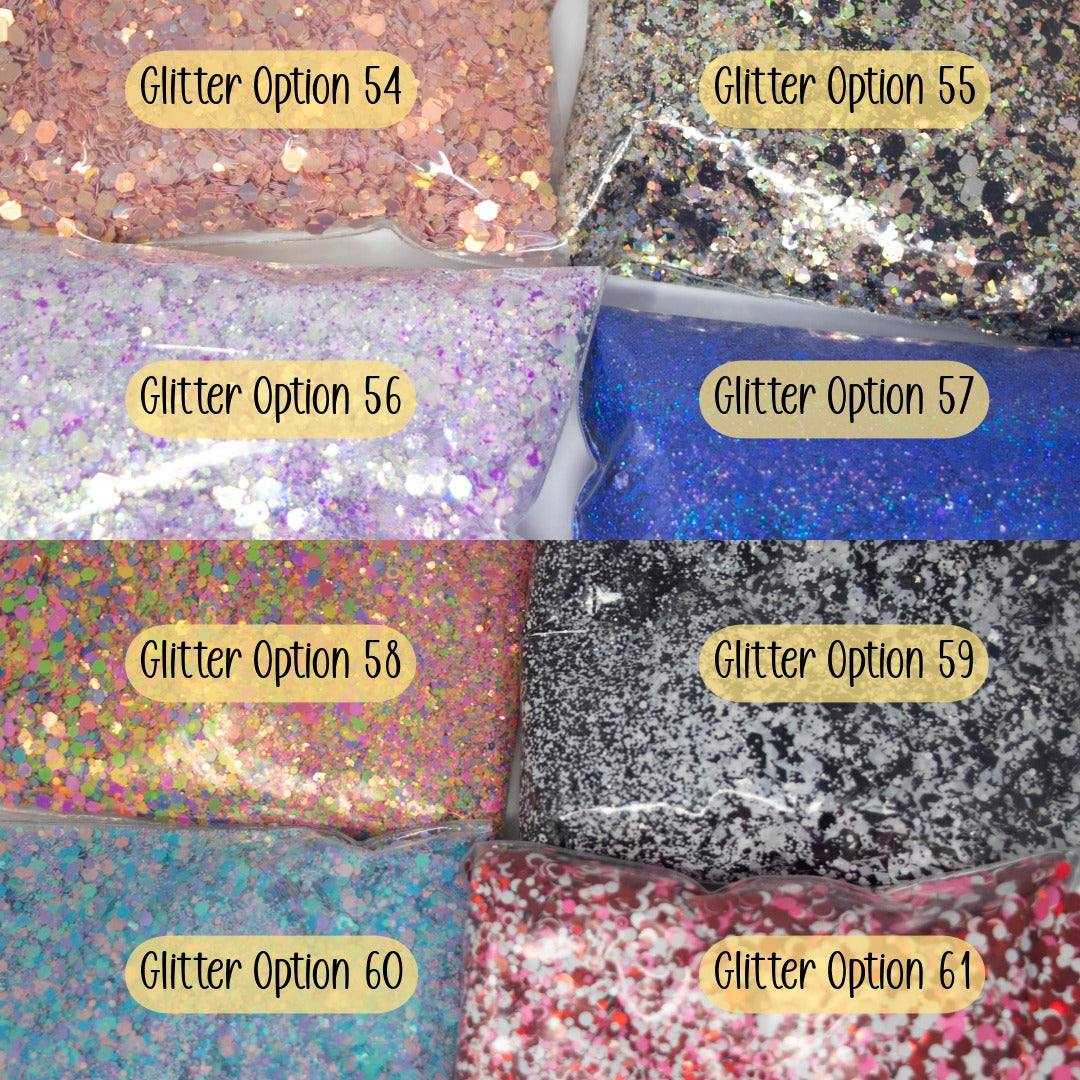 Custom snow globe tumbler with glitter and personalized design options