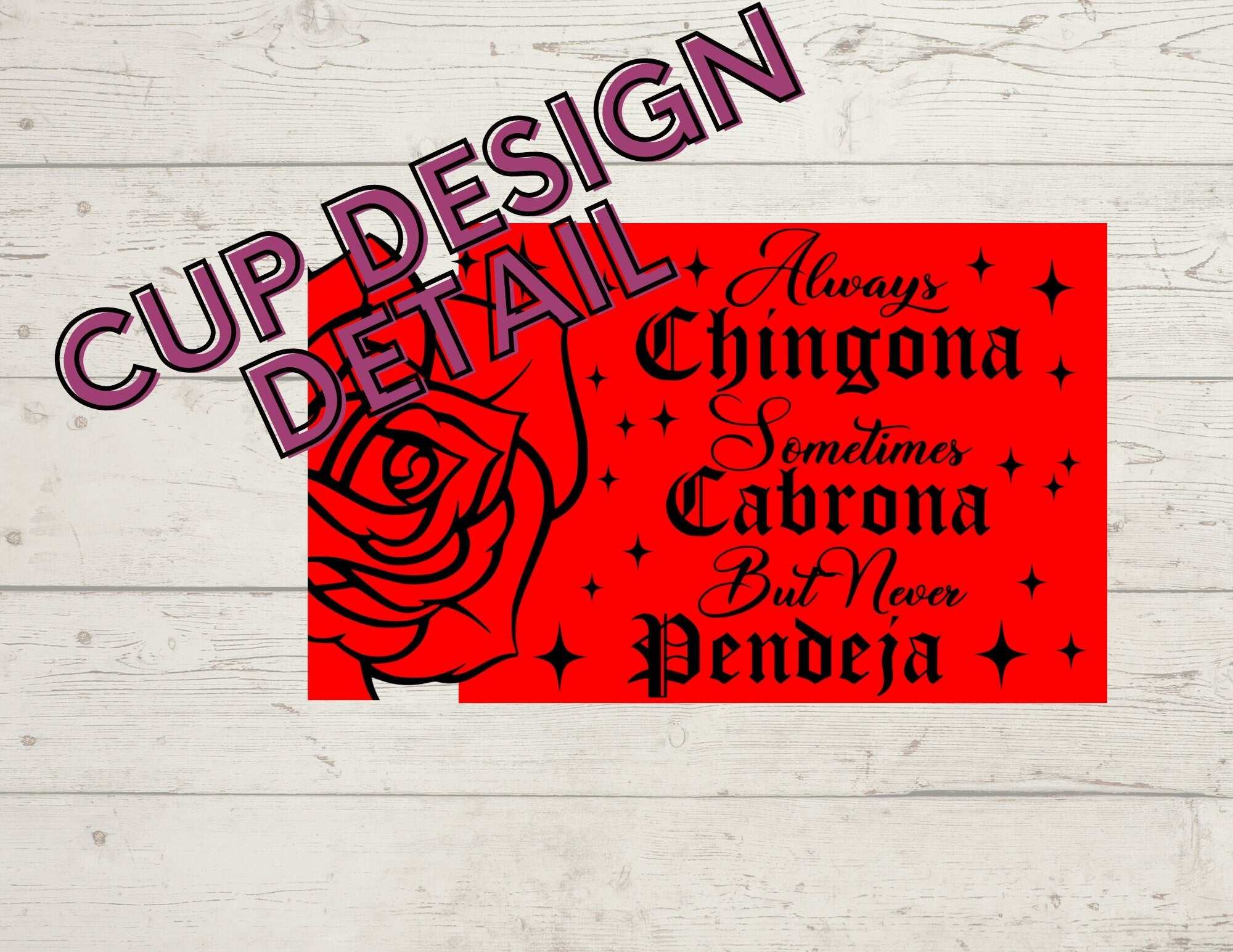 Libby Glass Beer Can Cup 16oz with always chingona sometimes cabrona but never pendeja design and bamboo lid options