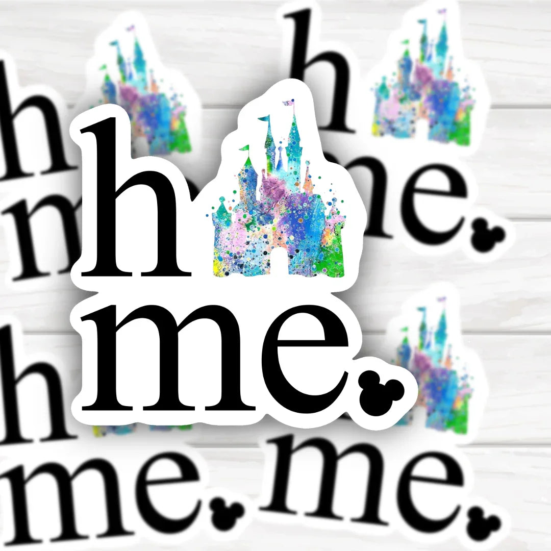 Disney World Castle inspired home Mickey sticker with bold, durable design