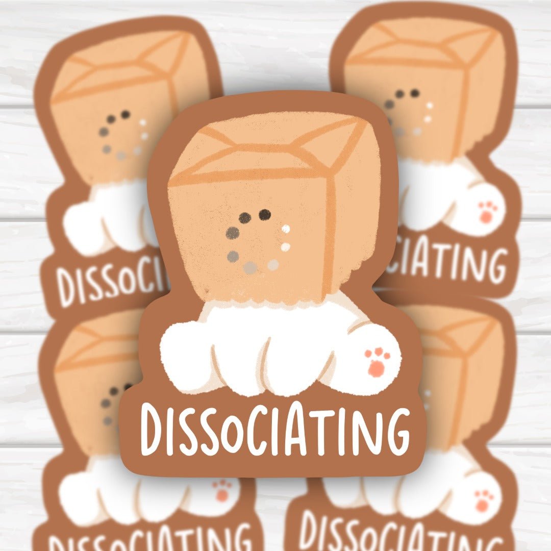 Dissociating Kawaii Cute Sticker - HoneySkunk