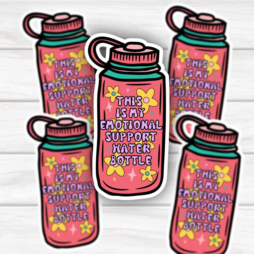 Emotional Support Water Bottle Sticker - HoneySkunk
