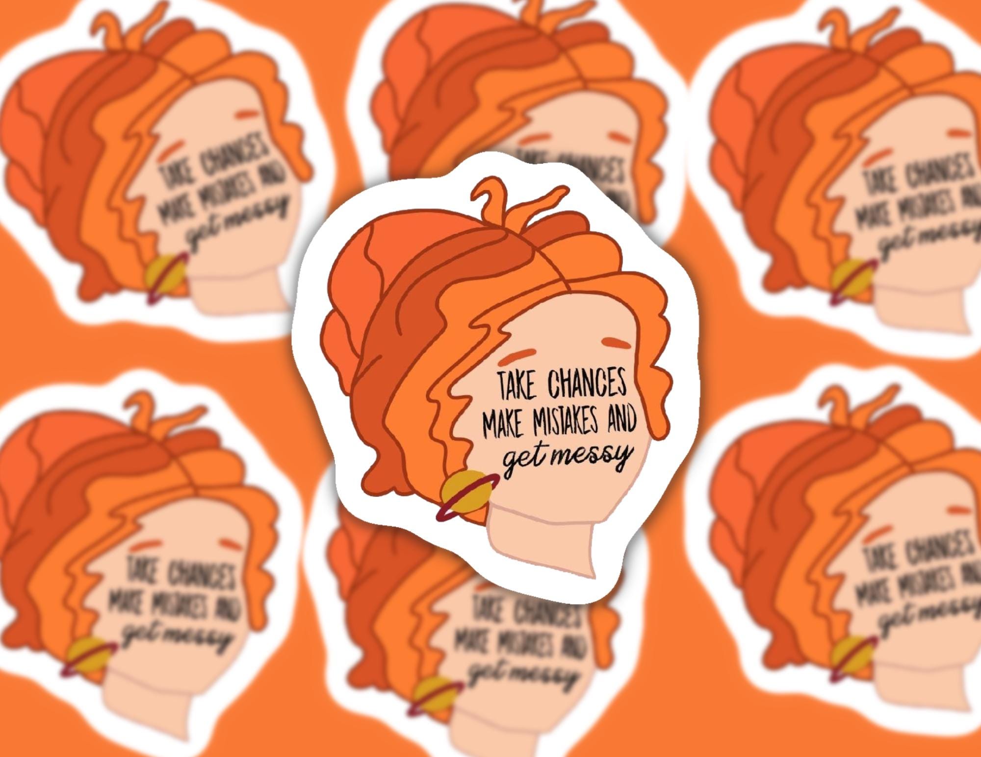 Energetic Redheaded Science Teacher Inspired Quotes | Funny Cheeky Durable Sticker | Multiple Sizes