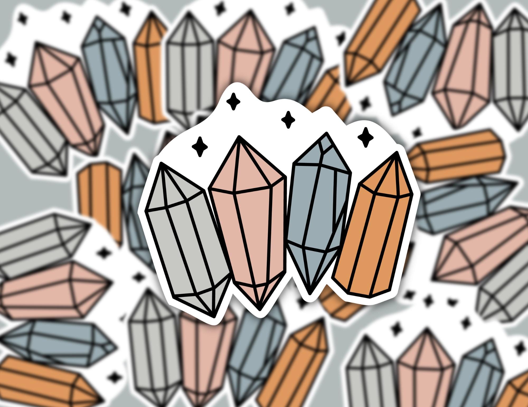 Crystals and Stars Boho Like | Funny Cheeky Durable Sticker | Multiple Sizes