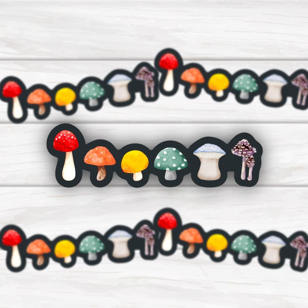 Subtle Pride Flag Mushrooms | Funny Cheeky Durable Sticker | Multiple Sizes