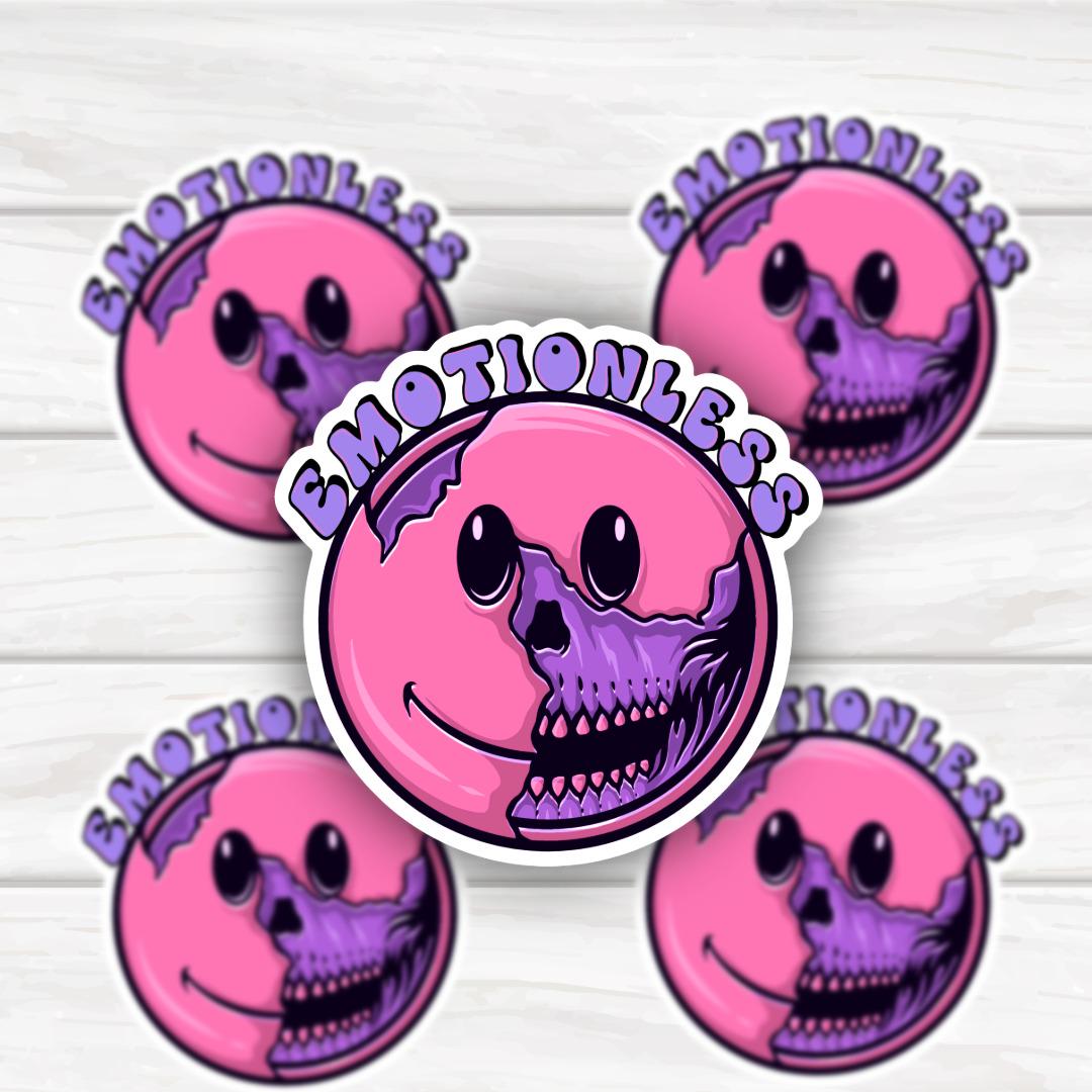 Emotionless Smiley Face | Funny Cheeky Durable Sticker | Multiple Sizes