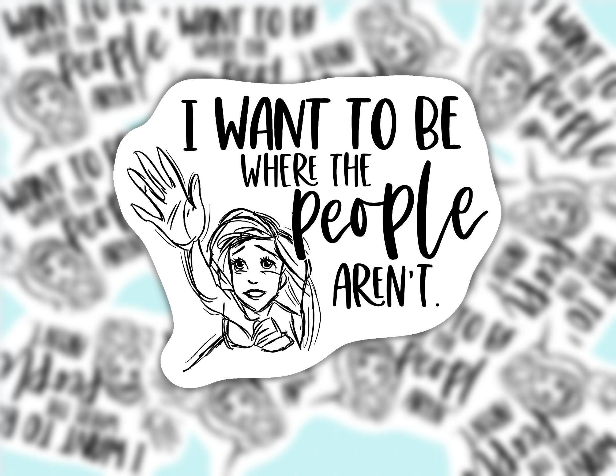 Mermaid Quote Sticker | Funny Cheeky Vinyl Decal (Multiple Sizes)