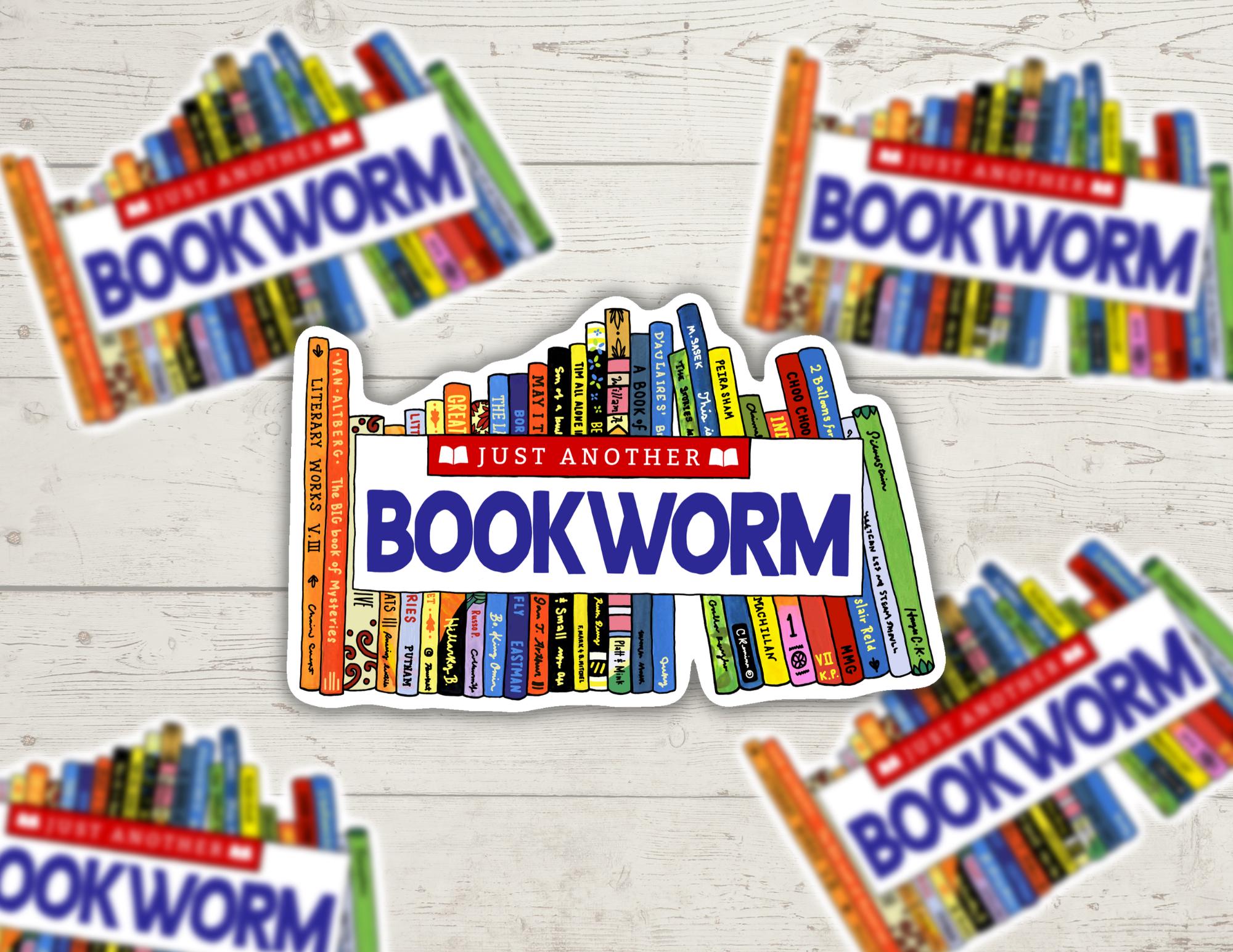 Bookworm Book Lover | Funny Cheeky Durable Sticker | Multiple Sizes