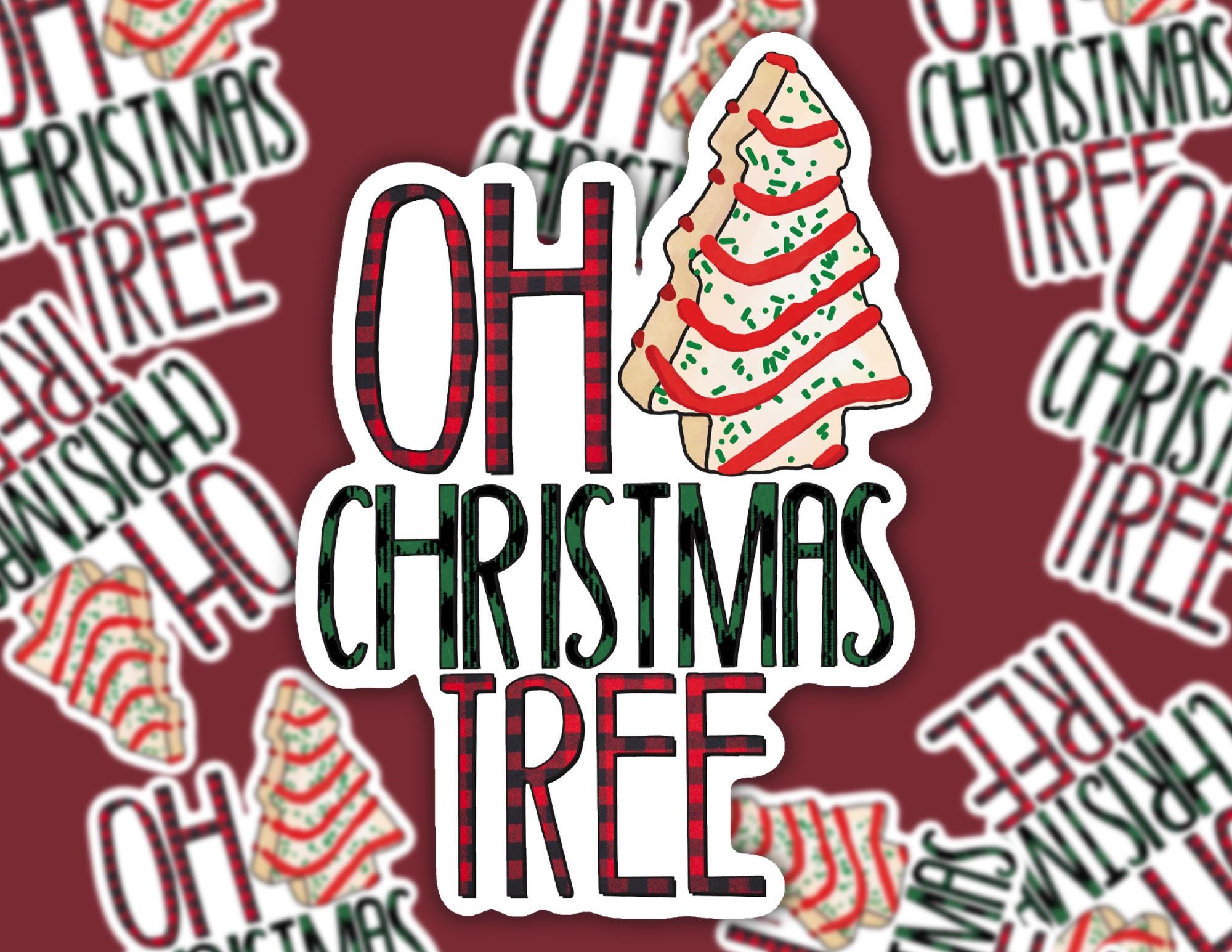 Oh Christmas Tree Little Debbie Inspired Dessert | Funny Cheeky Durable Sticker | Multiple Sizes