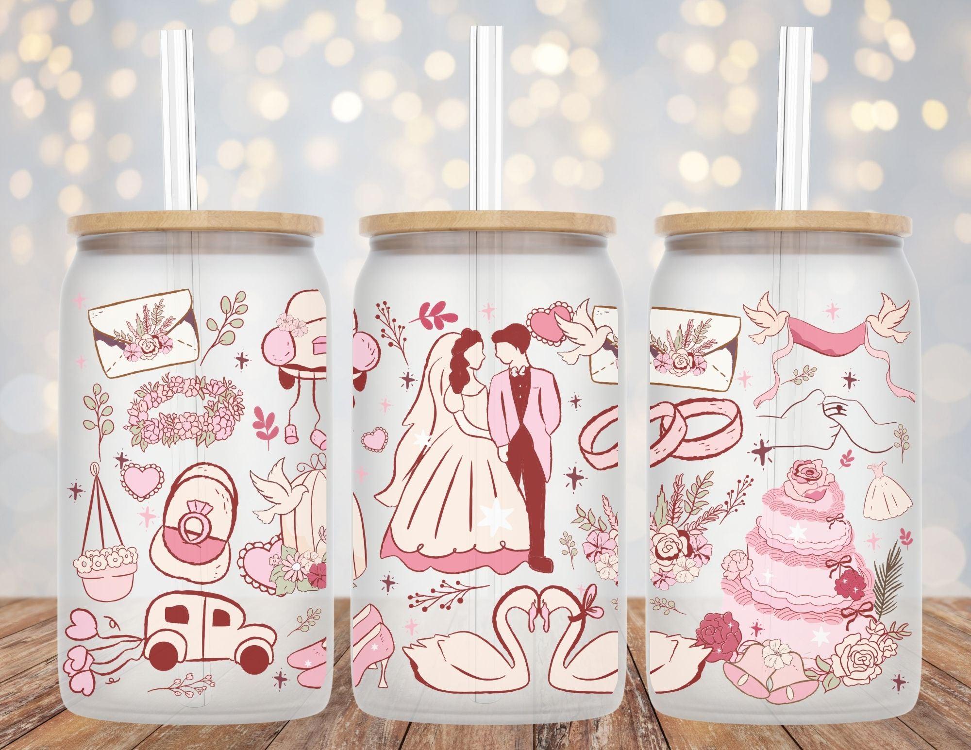 Bridal Bride To Be Wedding Day Libby Glass Beer Can Cup 16oz