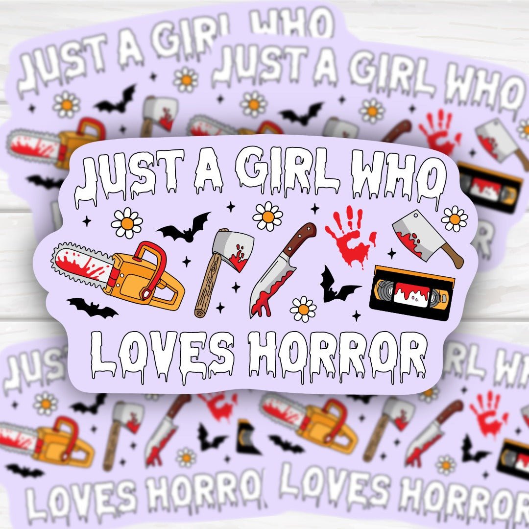 Just A Girl Who Loves Horror Sticker - HoneySkunk