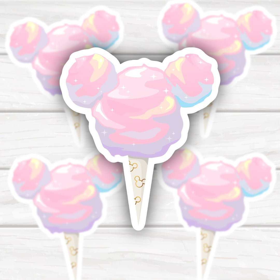 Mickey Cotton Candy colorful durable sticker with bold clean finish