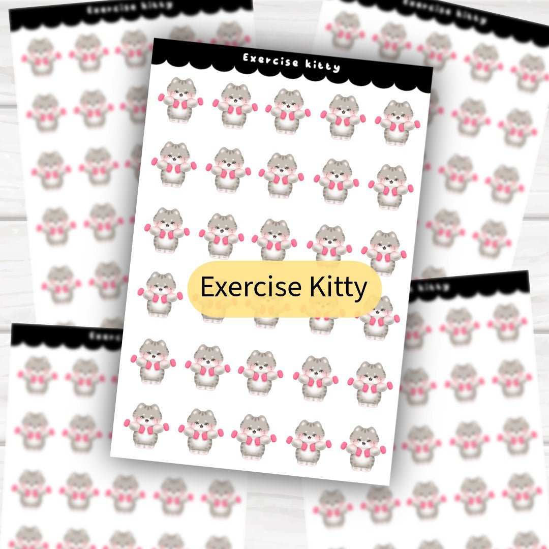 Customizable Pick Your Own Pack sticker sheets bundle with exercise, foodie, and finance designs in gloss or holographic finish