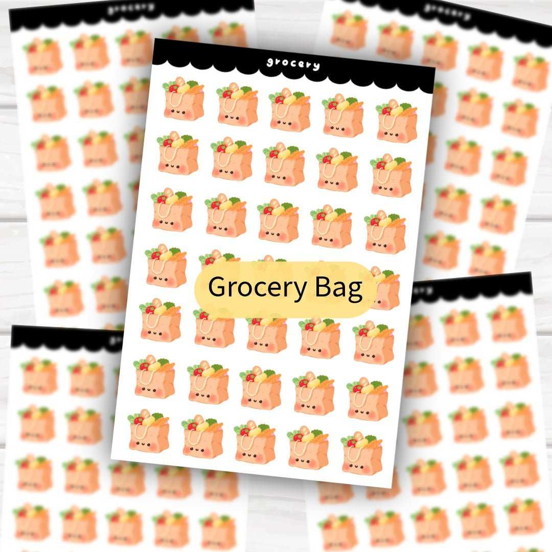 Customizable Pick Your Own Pack sticker sheets bundle with exercise, foodie, and finance designs in gloss or holographic finish