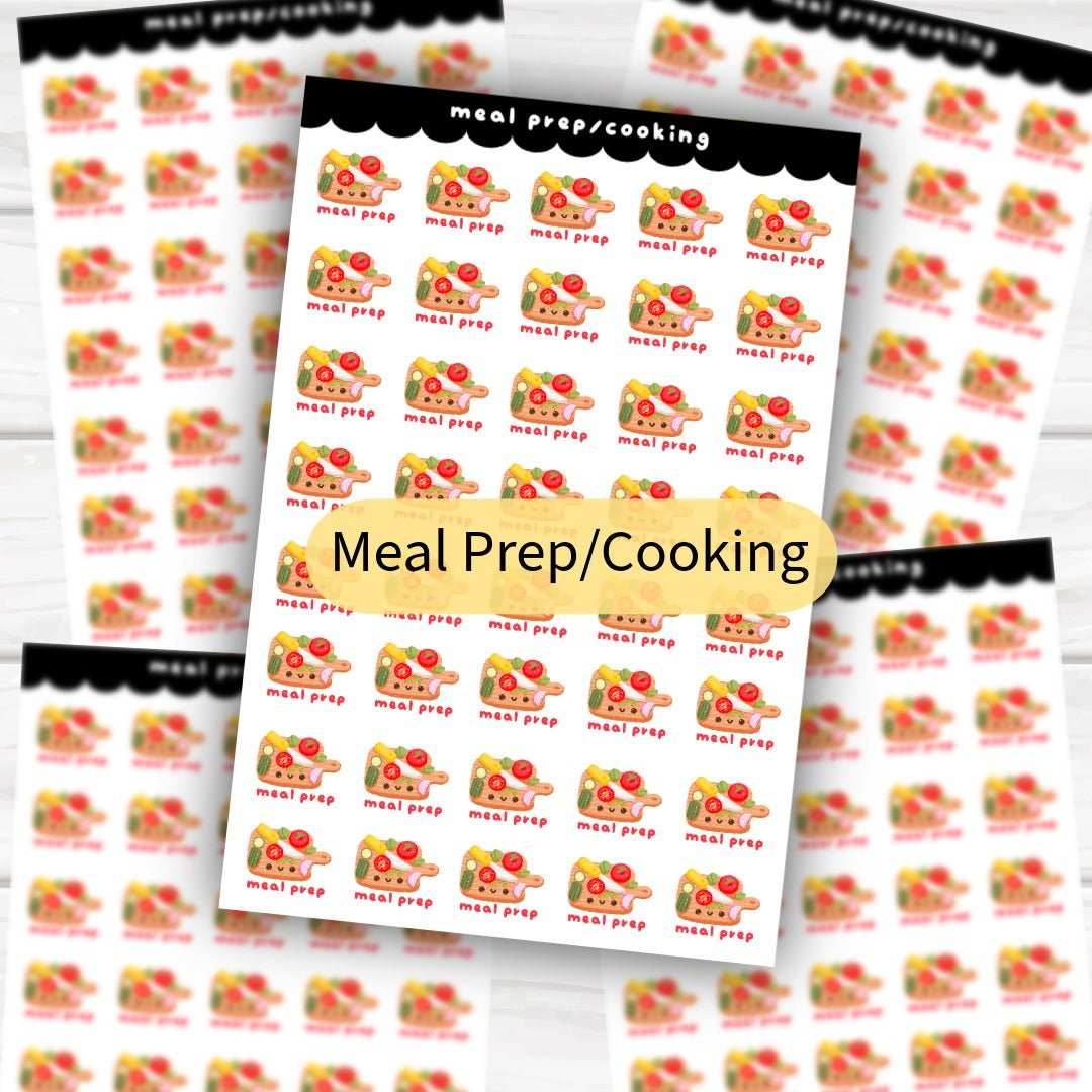 Customizable Pick Your Own Pack sticker sheets bundle with exercise, foodie, and finance designs in glossy or holographic finishes