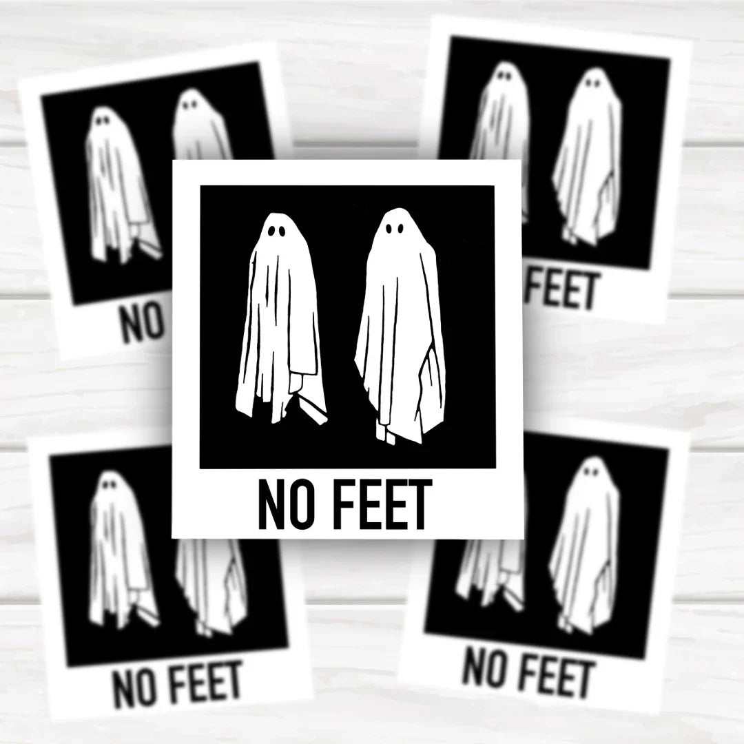 Polaroid Ghosts No Feet Sticker with bold, clean design and durable finish
