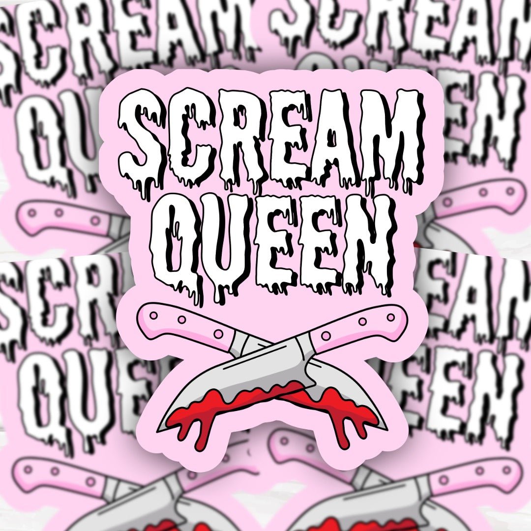 Scream Queen Horror Movie Lover Sticker - HoneySkunk