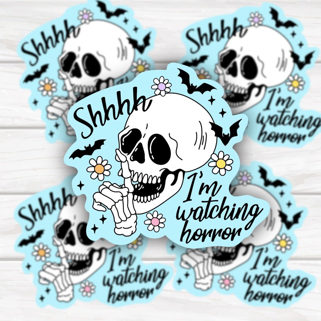 Shhh I'm Watching Horror sticker - HoneySkunk