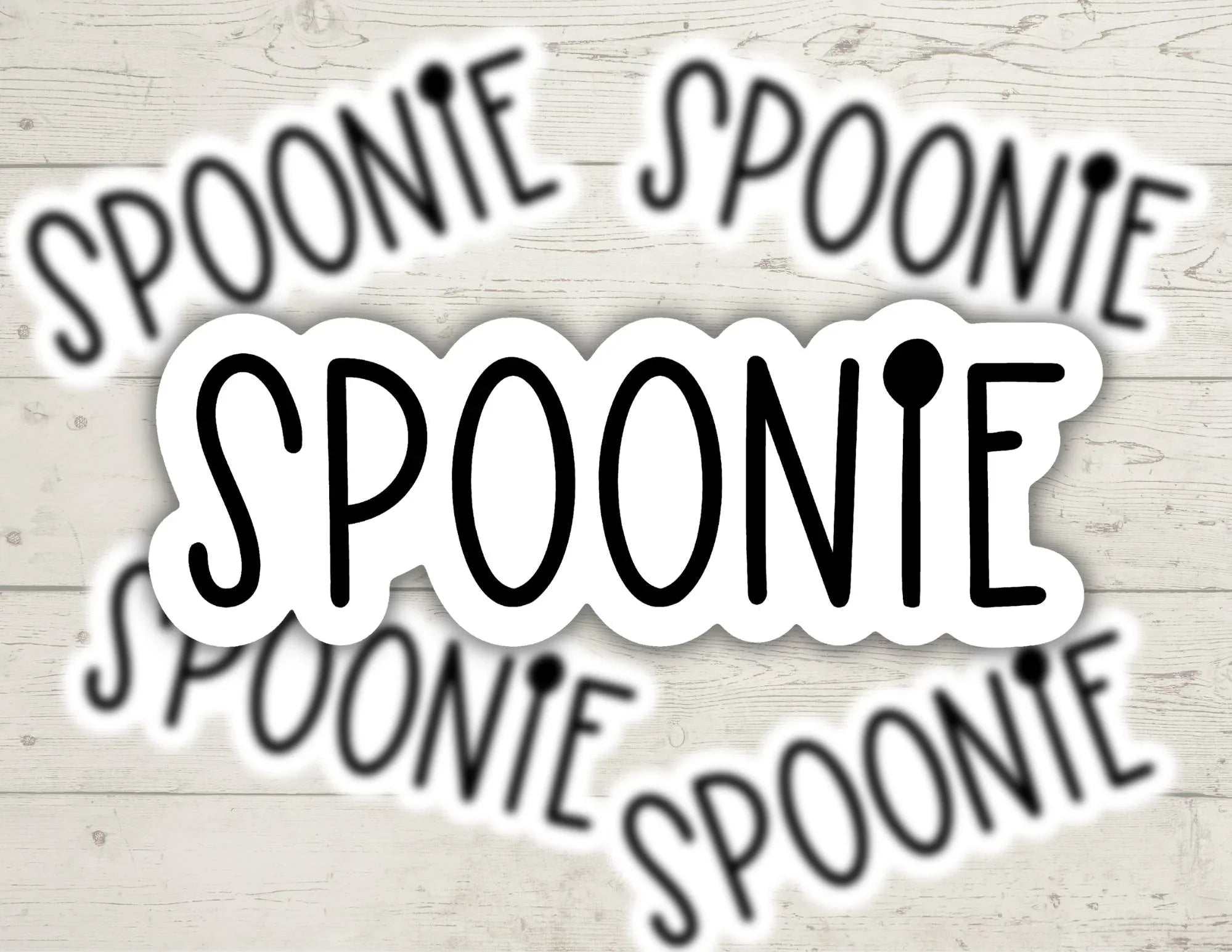 Spoonie vinyl sticker with chronically ill humor, durable and high-quality design